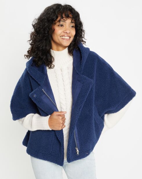 Cape en Fausse Fourrure Td02 Mont indigo