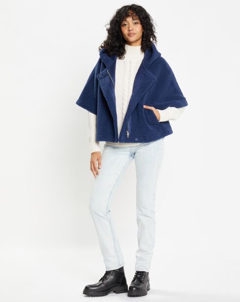 Cape en Fausse Fourrure Td02 Mont indigo