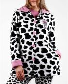 Veste Polaire Imprimé noir/blanc/rose