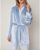 Peignoir Satin Dots bleu