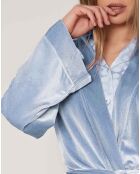 Peignoir Satin Dots bleu