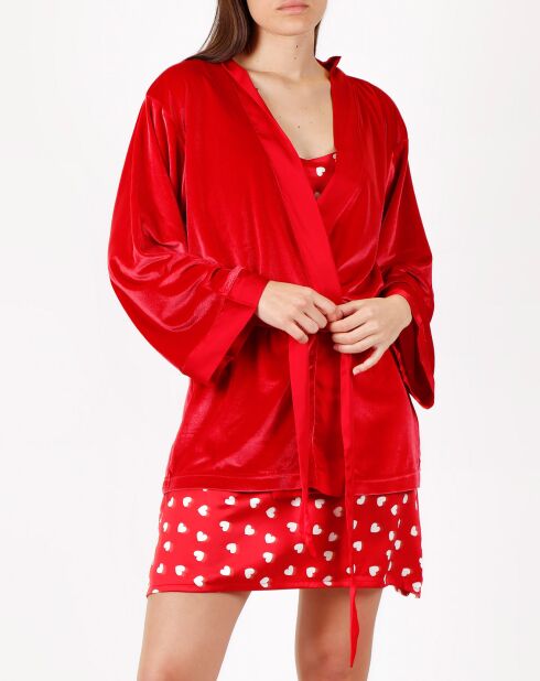 Red Night Bademantel aus Satin