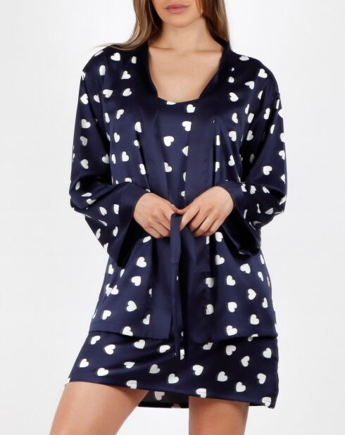 Love Heart marineblauw negligé