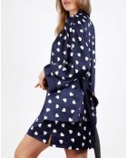 Love Heart marineblauw negligé