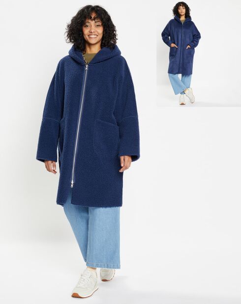 Manteau réversible en Fausse Fourrure 319 Mont indigo