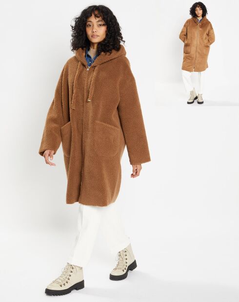 Manteau réversible en Fausse Fourrure 319S Mont toffee