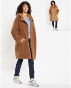 Manteau réversible en Fausse Fourrure Happy toffee