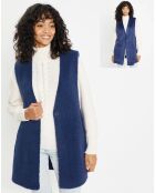 Gilet réversible en Fausse Fourrure Dafne indigo