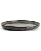 4 Assiettes plates en Porcelaine emerald Studio Urban vertes - 26x2.5x26 cm