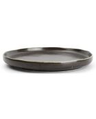 4 Assiettes dessert en Porcelaine ebony Studio Urban brun - 22x2.5x22 cm