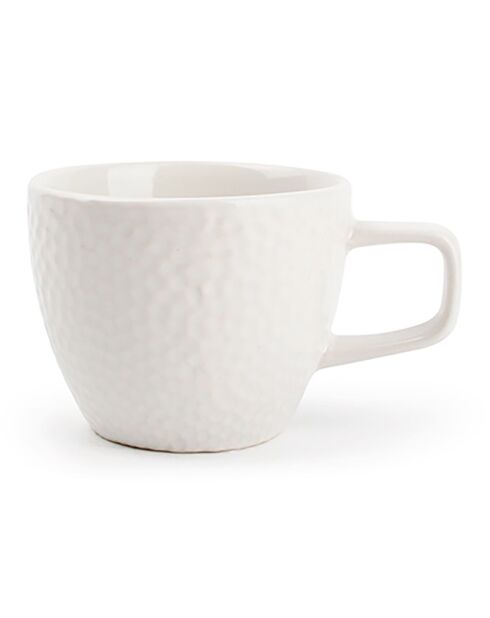 4 Tasses à moka et soucoupes Mielo blanches - 9x5x6.5 cm
