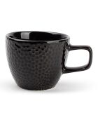 4 Tasses à moka et soucoupes Mielo noires - 9x5x6.5 cm