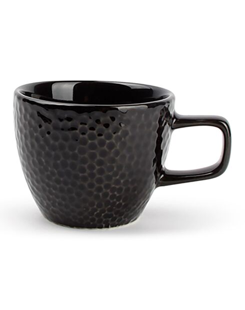 4 Tasses à moka et soucoupes Mielo noires - 9x5x6.5 cm