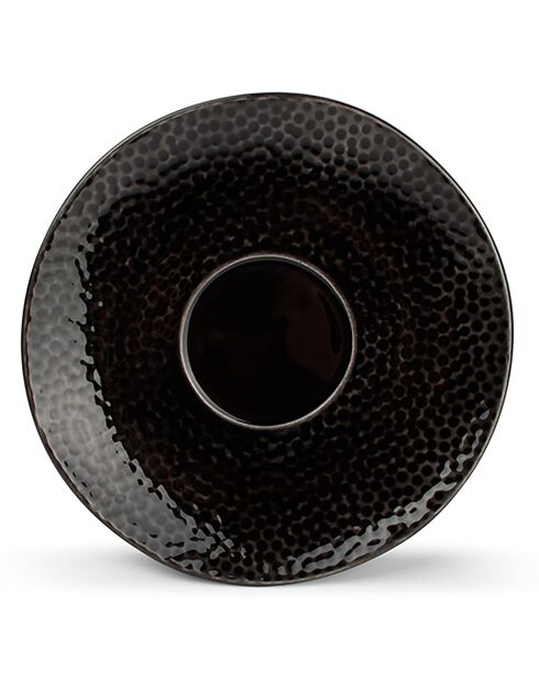 4 Tasses et soucoupes Mielo noires - 11x7x8 cm