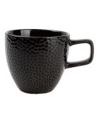 4 Tasses et soucoupes Mielo noires - 11x7x8 cm