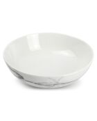 4 Bols en Porcelaine marble Stone marbré blanc/noir - 18x6x0 cm