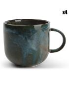 4 Tasses  en Porcelaine emerald Studio Urban vertes - 11.5x8x8.5 cm