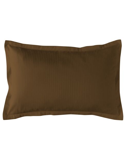 Taie d'oreiller en satin de coton Triomphe bronze