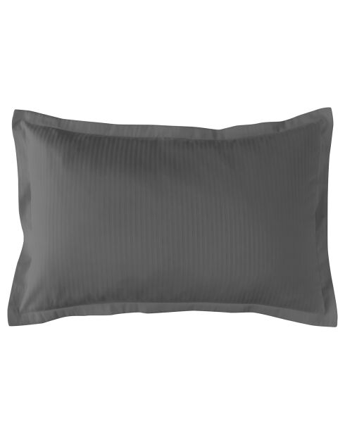 Taie d'oreiller en satin de coton Triomphe gris perle
