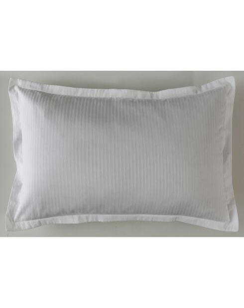 Taie d'oreiller en satin de coton Triomphe blanche