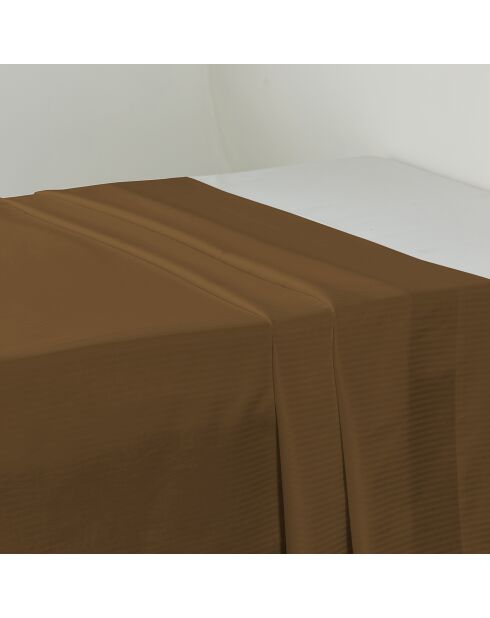 Lenzuolo piatto Triomphe bronze in raso di cotone