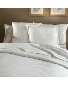 Parure housse de couette en satin de coton Triomphe blanche