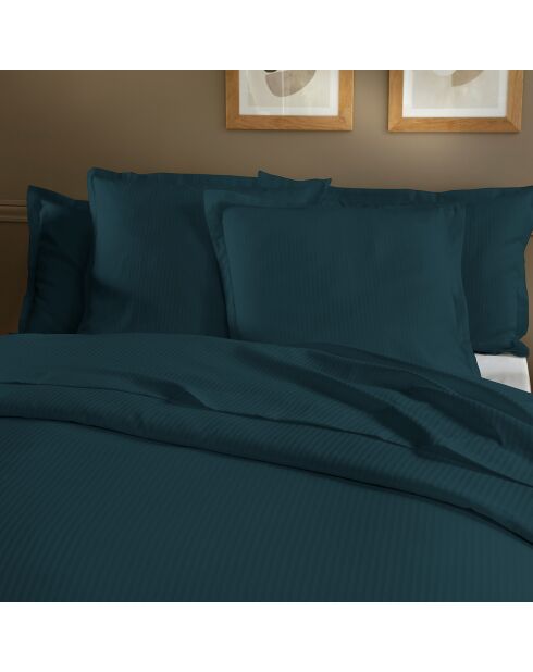 Parure housse de couette en satin de coton Triomphe lagon