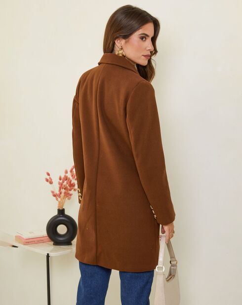 Abrigo largo Claire chocolate