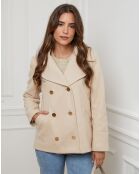 Abrigo corto beige Clothilde