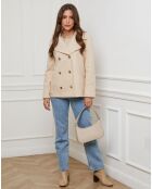 Abrigo corto beige Clothilde