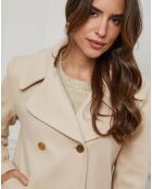 Abrigo corto beige Clothilde