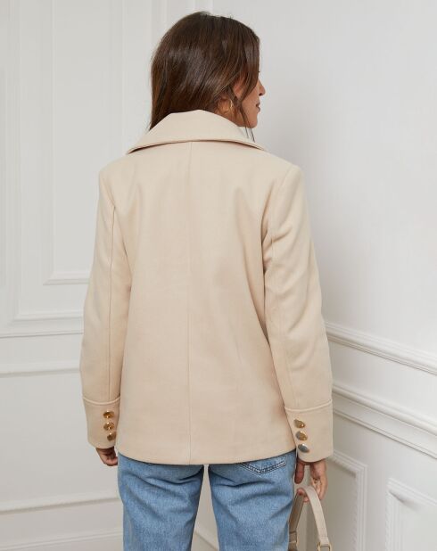 Abrigo corto beige Clothilde
