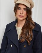Marineblauwe korte jas Clothilde