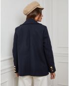 Marineblauwe korte jas Clothilde