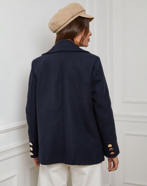 Abrigo corto azul marino Clothilde