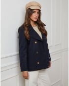 Marineblauwe korte jas Clothilde