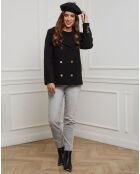 Clothilde schwarzer Kurzmantel