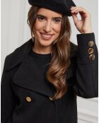 Clothilde schwarzer Kurzmantel