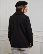 Clothilde schwarzer Kurzmantel