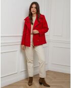Abrigo corto rojo Clothilde