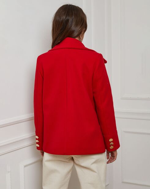 Abrigo corto rojo Clothilde
