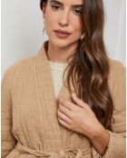 Gilet Flore camel