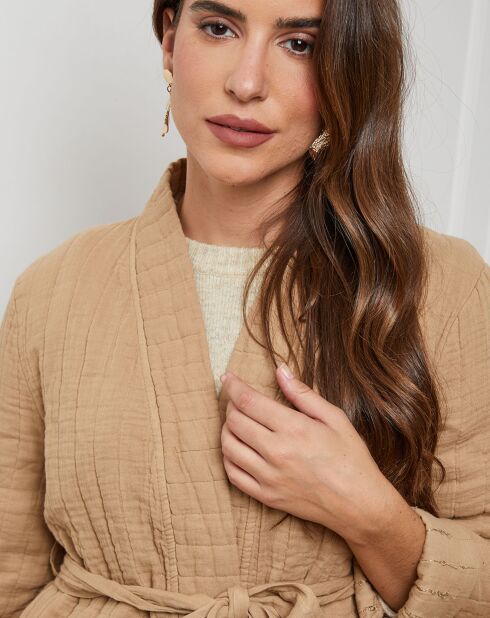 Gilet Flore camel