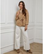 Gilet Flore camel