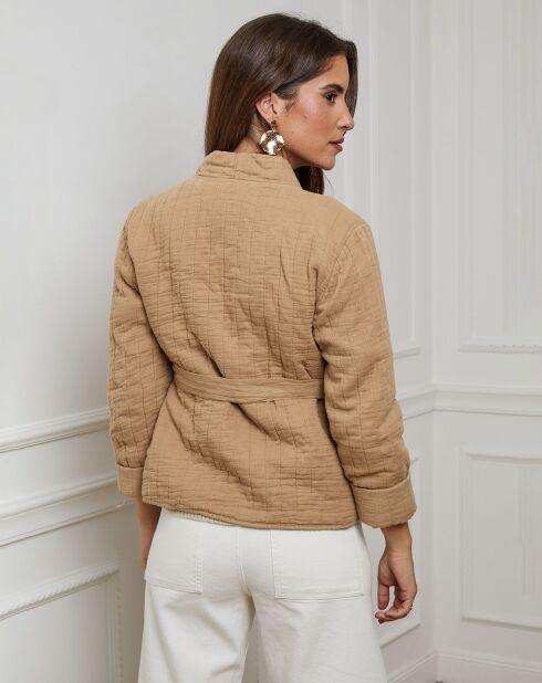Gilet Flore camel