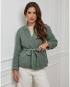 Gilet Flore kaki
