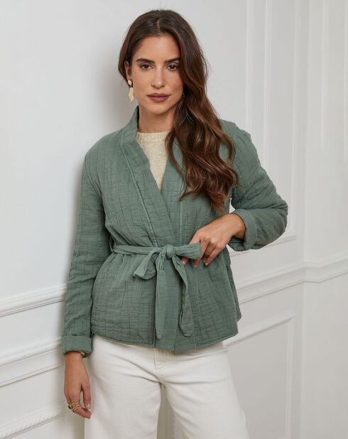 Gilet Flore kaki