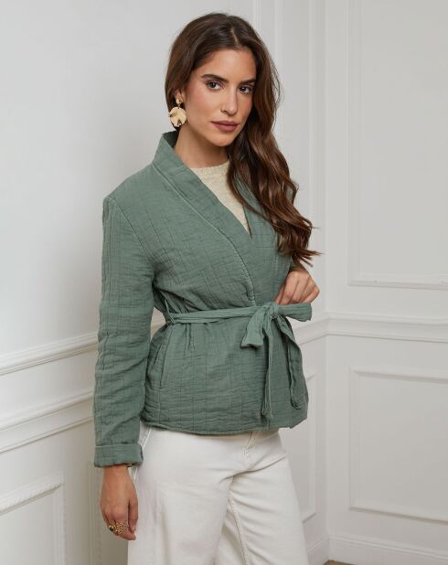 Gilet Flore kaki