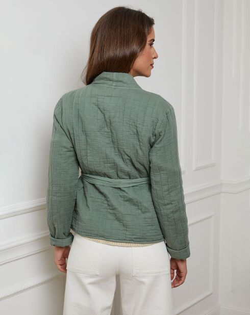 Gilet Flore kaki