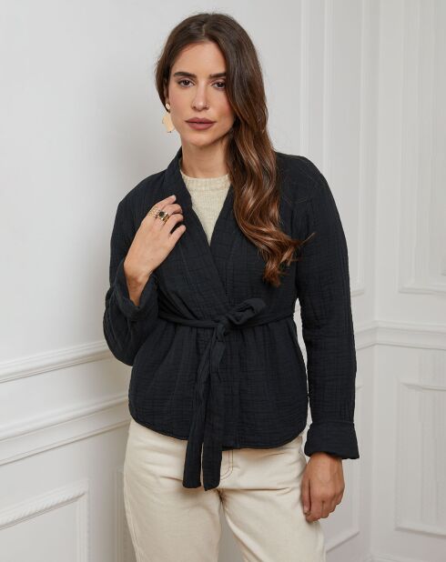 Gilet Flore noir